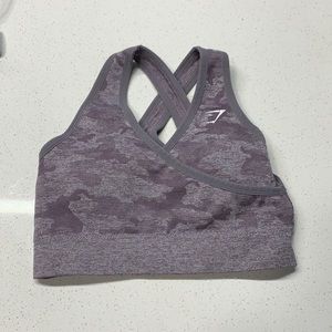 Gymshark Camo Bra Purple XS